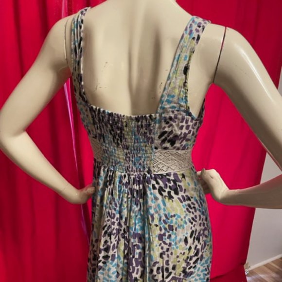 BCBGeneration Floral Cotton Maxi Dress Size Small - Picture 3 of 8